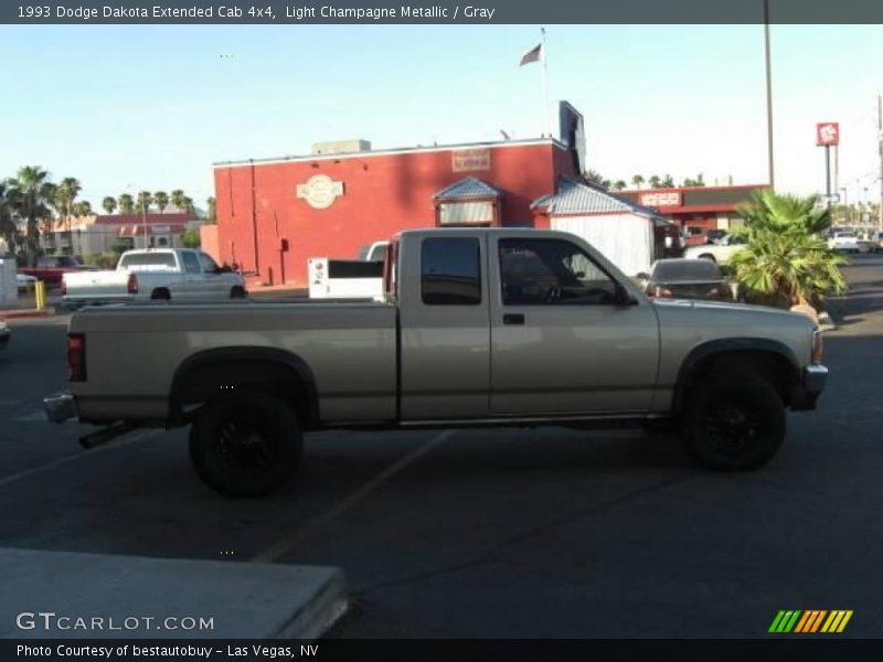 Light Champagne Metallic / Gray 1993 Dodge Dakota Extended Cab 4x4