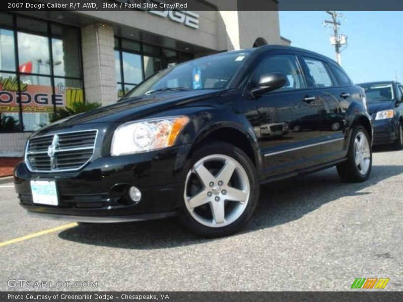 Black / Pastel Slate Gray/Red 2007 Dodge Caliber R/T AWD