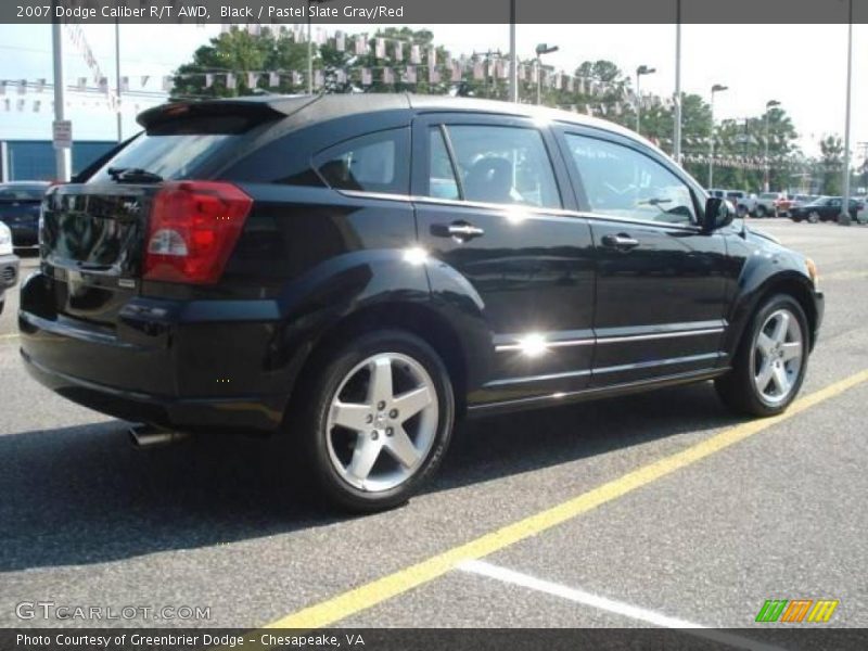 Black / Pastel Slate Gray/Red 2007 Dodge Caliber R/T AWD