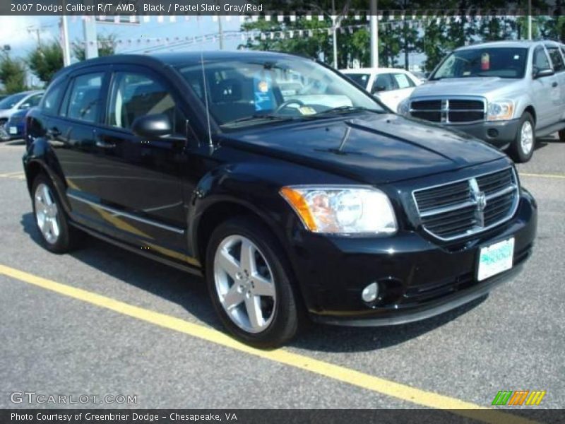 Black / Pastel Slate Gray/Red 2007 Dodge Caliber R/T AWD