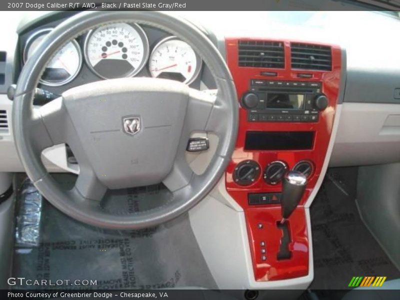 Black / Pastel Slate Gray/Red 2007 Dodge Caliber R/T AWD