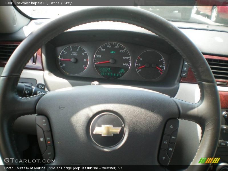 White / Gray 2008 Chevrolet Impala LT
