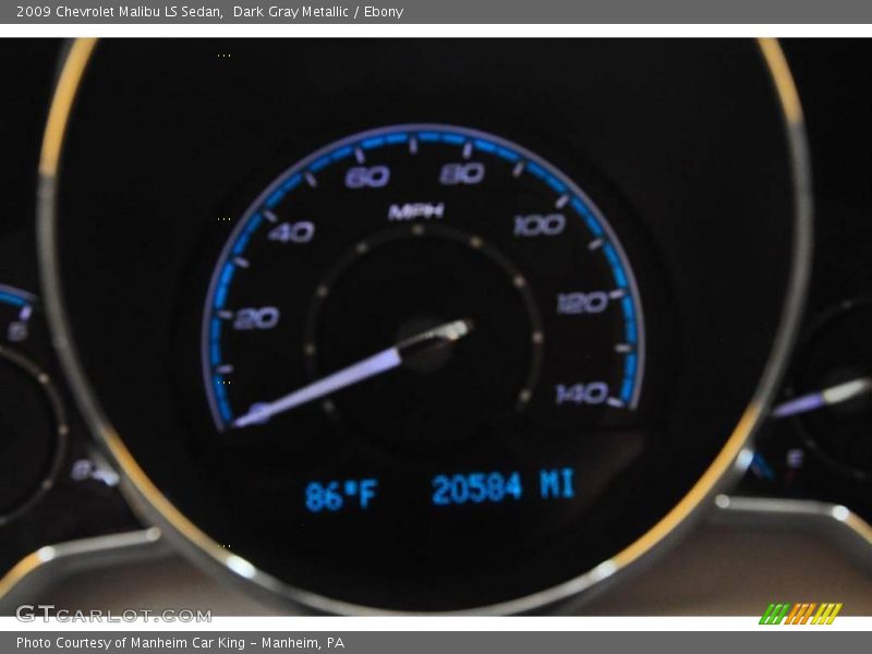 Dark Gray Metallic / Ebony 2009 Chevrolet Malibu LS Sedan