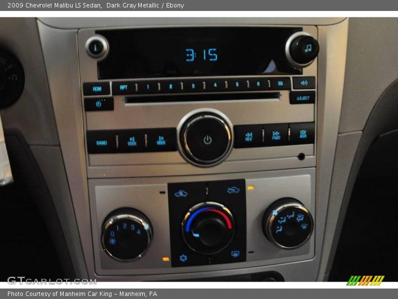 Dark Gray Metallic / Ebony 2009 Chevrolet Malibu LS Sedan