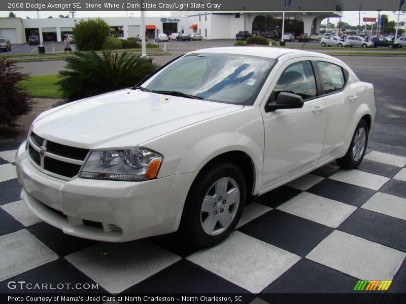 Stone White / Dark Slate Gray/Light Slate Gray 2008 Dodge Avenger SE