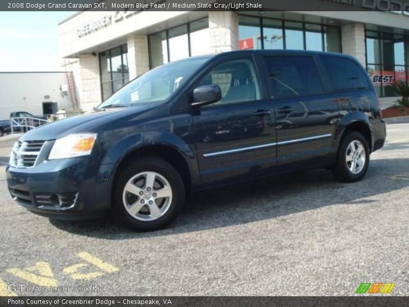 Modern Blue Pearl / Medium Slate Gray/Light Shale 2008 Dodge Grand Caravan SXT