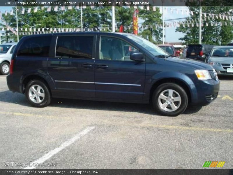 Modern Blue Pearl / Medium Slate Gray/Light Shale 2008 Dodge Grand Caravan SXT