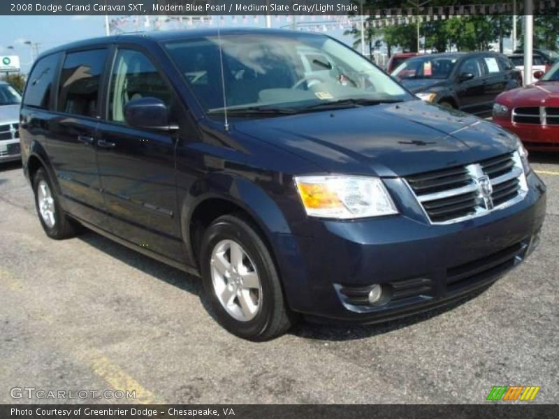 Modern Blue Pearl / Medium Slate Gray/Light Shale 2008 Dodge Grand Caravan SXT
