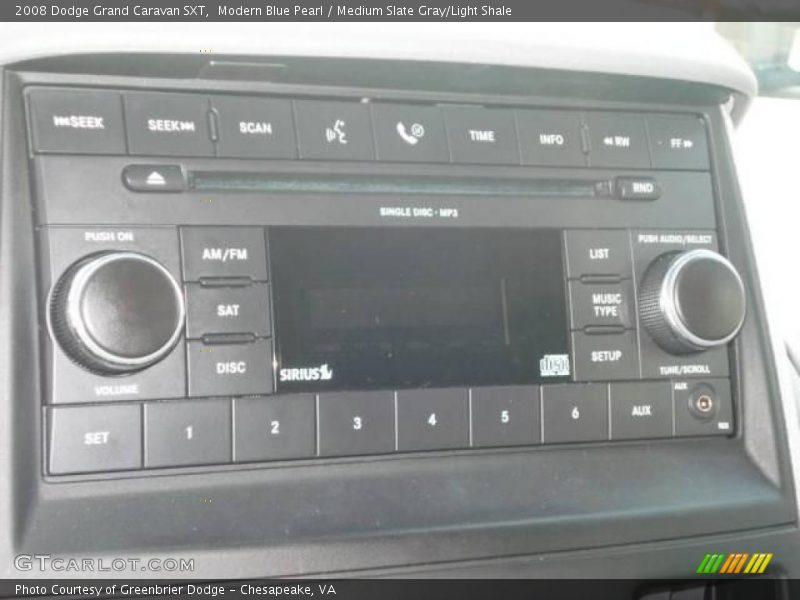 Modern Blue Pearl / Medium Slate Gray/Light Shale 2008 Dodge Grand Caravan SXT