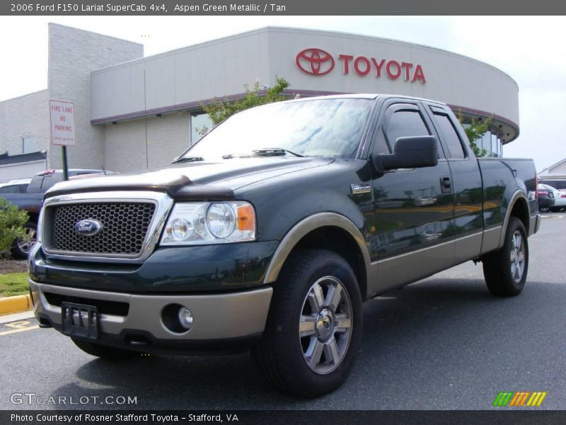 Aspen Green Metallic / Tan 2006 Ford F150 Lariat SuperCab 4x4