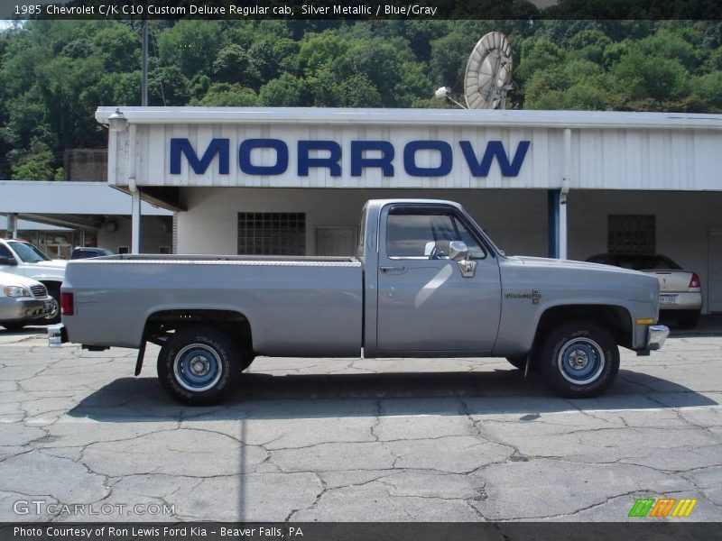 Silver Metallic / Blue/Gray 1985 Chevrolet C/K C10 Custom Deluxe Regular cab
