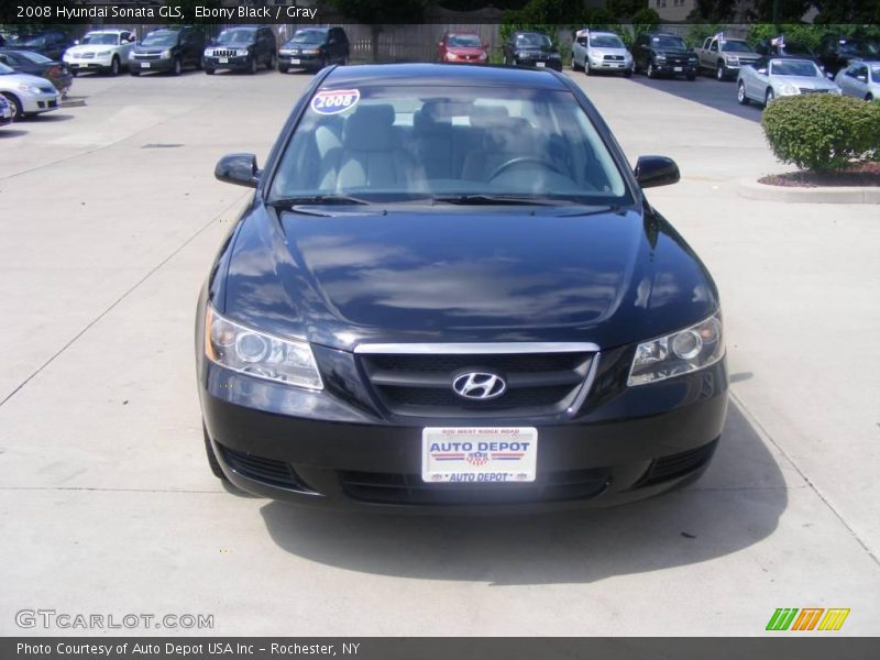 Ebony Black / Gray 2008 Hyundai Sonata GLS