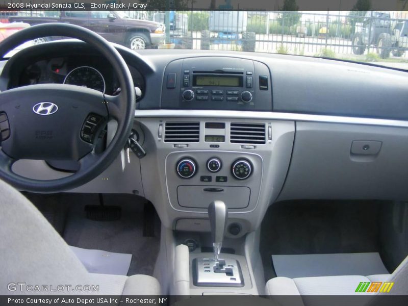 Ebony Black / Gray 2008 Hyundai Sonata GLS