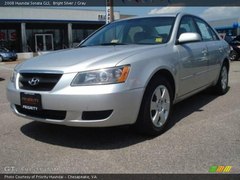 Bright Silver / Gray 2008 Hyundai Sonata GLS