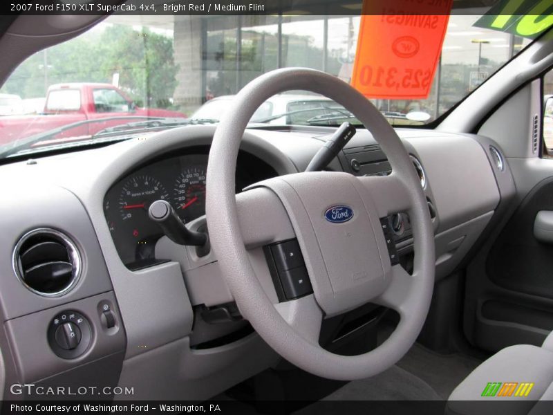 Bright Red / Medium Flint 2007 Ford F150 XLT SuperCab 4x4