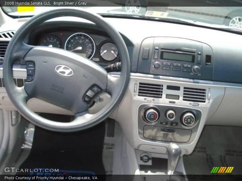 Bright Silver / Gray 2008 Hyundai Sonata GLS