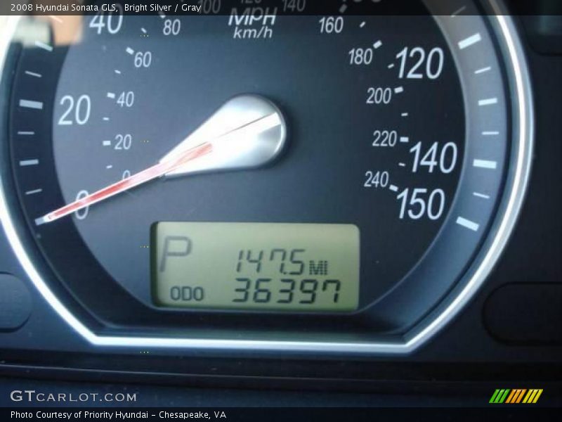 Bright Silver / Gray 2008 Hyundai Sonata GLS
