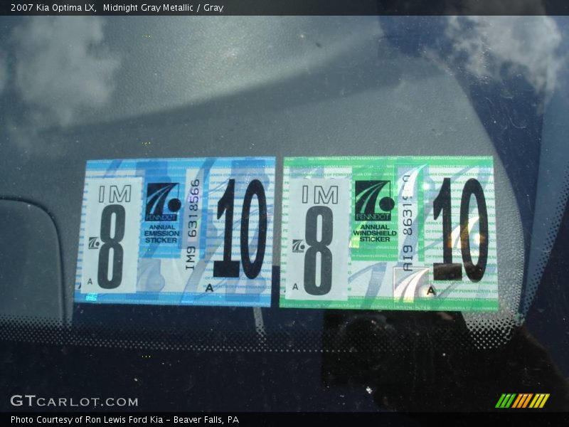 Midnight Gray Metallic / Gray 2007 Kia Optima LX