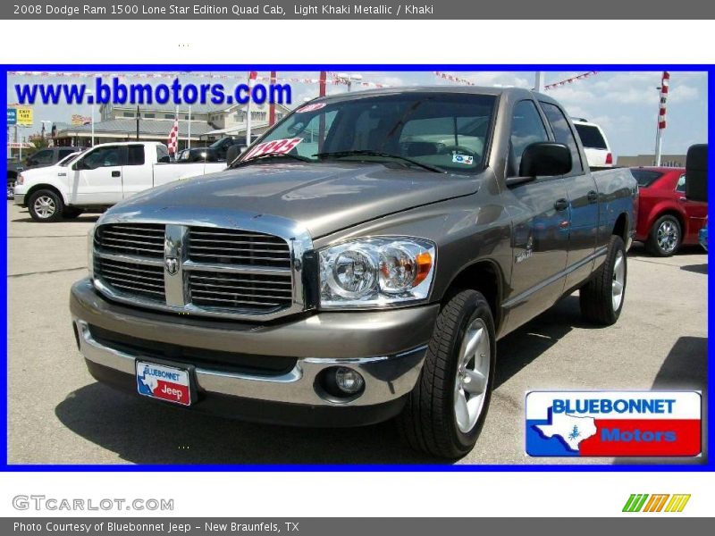 Light Khaki Metallic / Khaki 2008 Dodge Ram 1500 Lone Star Edition Quad Cab