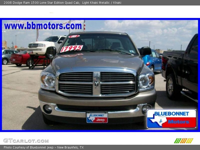 Light Khaki Metallic / Khaki 2008 Dodge Ram 1500 Lone Star Edition Quad Cab