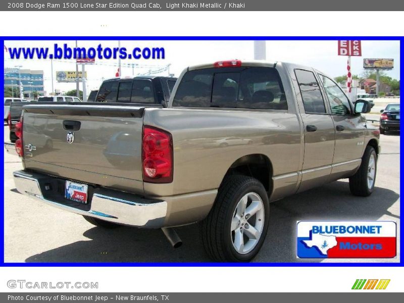 Light Khaki Metallic / Khaki 2008 Dodge Ram 1500 Lone Star Edition Quad Cab