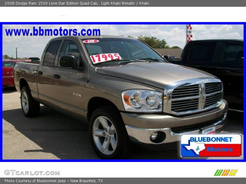 Light Khaki Metallic / Khaki 2008 Dodge Ram 1500 Lone Star Edition Quad Cab