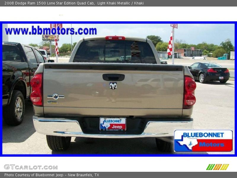 Light Khaki Metallic / Khaki 2008 Dodge Ram 1500 Lone Star Edition Quad Cab