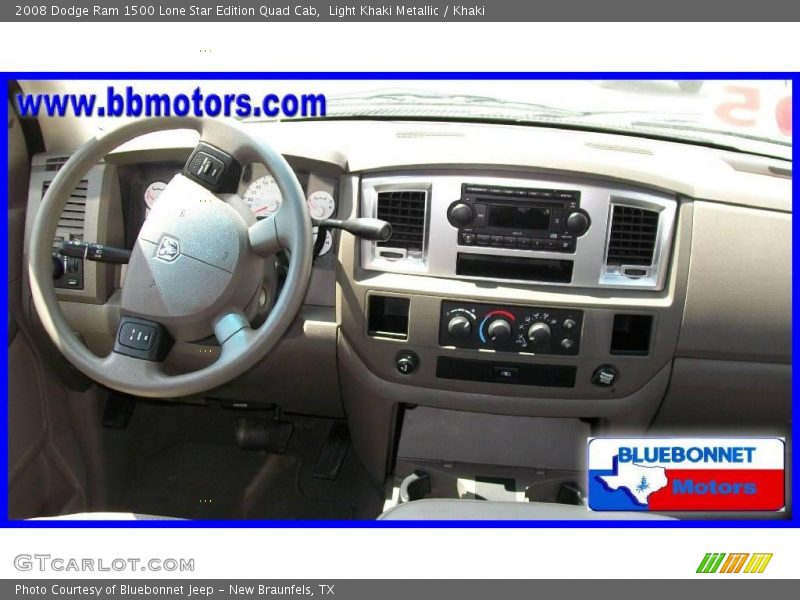 Light Khaki Metallic / Khaki 2008 Dodge Ram 1500 Lone Star Edition Quad Cab