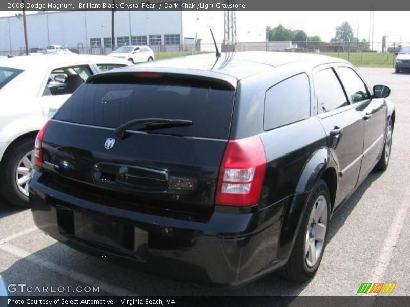 Brilliant Black Crystal Pearl / Dark Khaki/Light Graystone 2008 Dodge Magnum