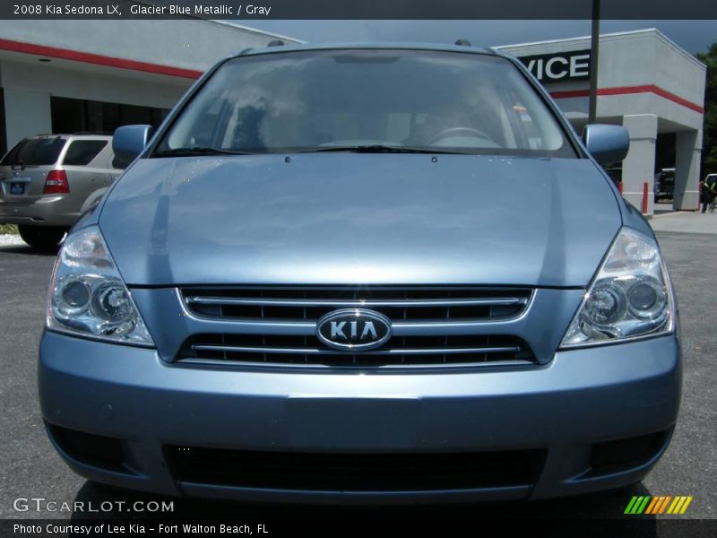 Glacier Blue Metallic / Gray 2008 Kia Sedona LX