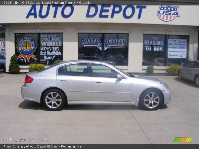 Liquid Platinum Metallic / Graphite 2006 Infiniti G 35 Sedan