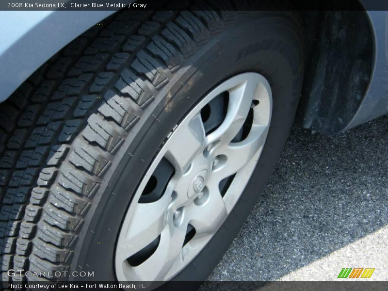 Glacier Blue Metallic / Gray 2008 Kia Sedona LX