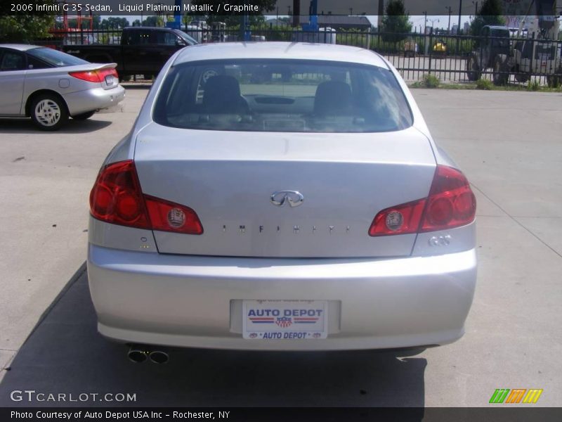 Liquid Platinum Metallic / Graphite 2006 Infiniti G 35 Sedan