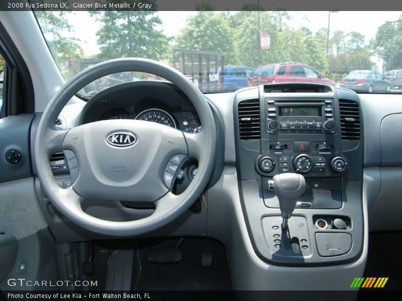 Glacier Blue Metallic / Gray 2008 Kia Sedona LX