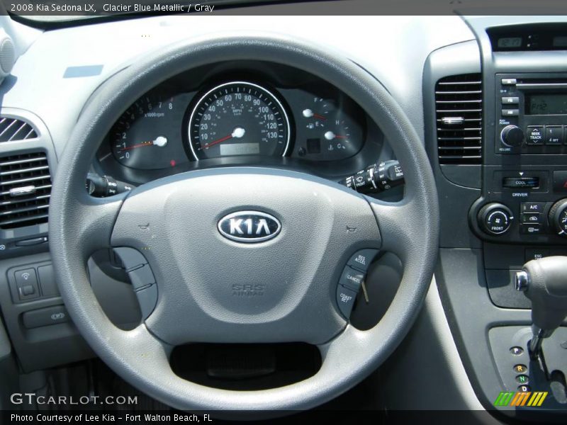 Glacier Blue Metallic / Gray 2008 Kia Sedona LX