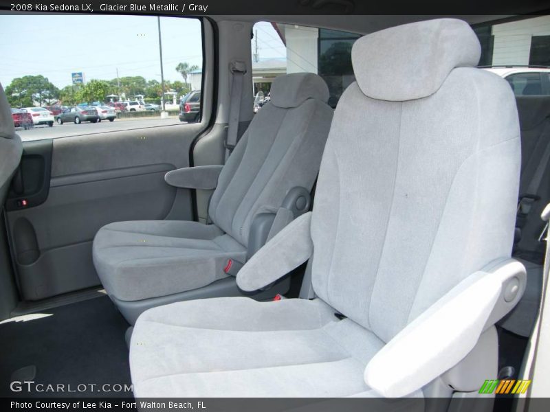 Glacier Blue Metallic / Gray 2008 Kia Sedona LX