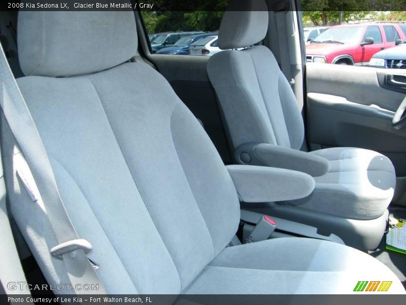 Glacier Blue Metallic / Gray 2008 Kia Sedona LX