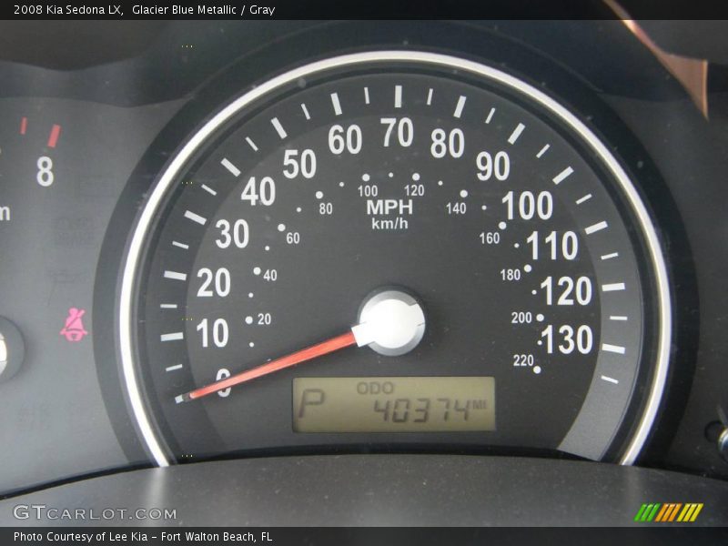 Glacier Blue Metallic / Gray 2008 Kia Sedona LX