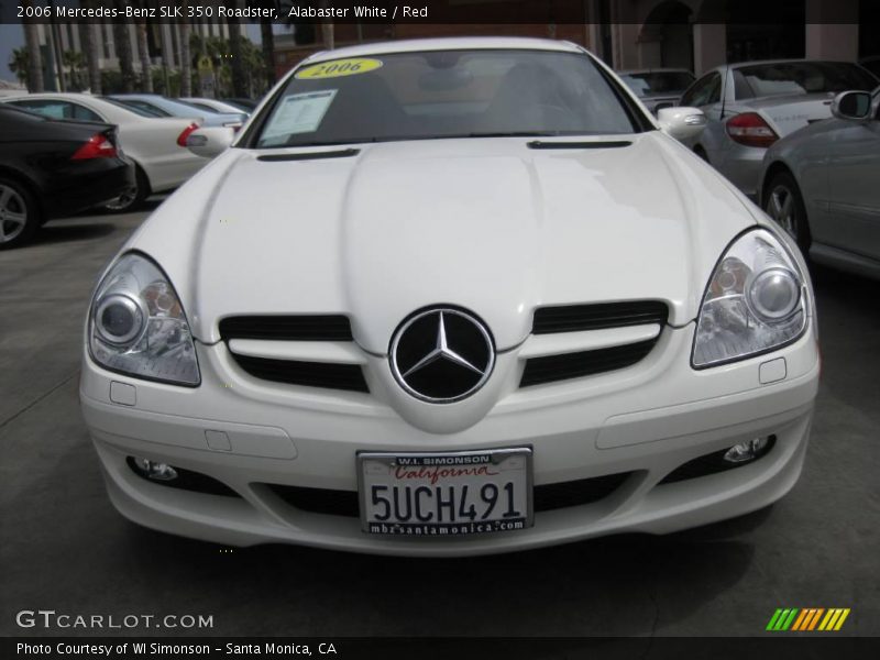 Alabaster White / Red 2006 Mercedes-Benz SLK 350 Roadster