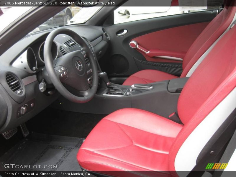 Alabaster White / Red 2006 Mercedes-Benz SLK 350 Roadster