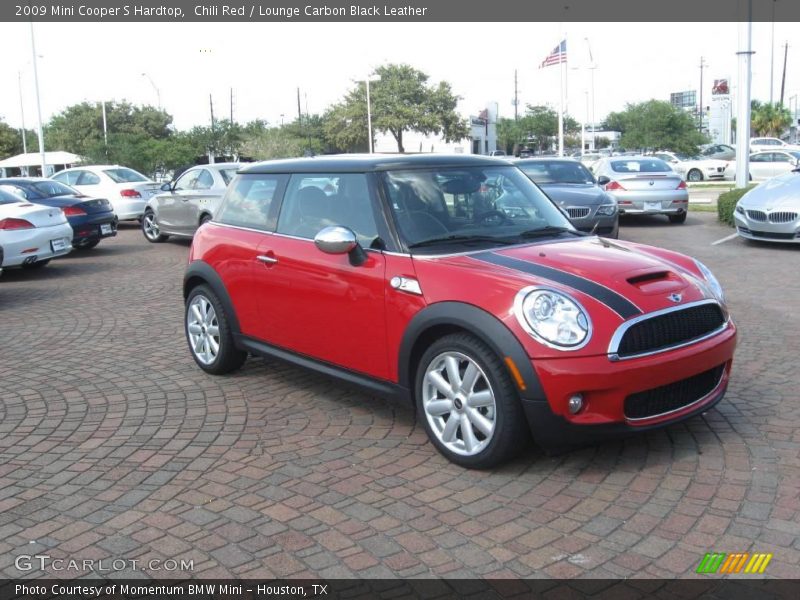 Chili Red / Lounge Carbon Black Leather 2009 Mini Cooper S Hardtop