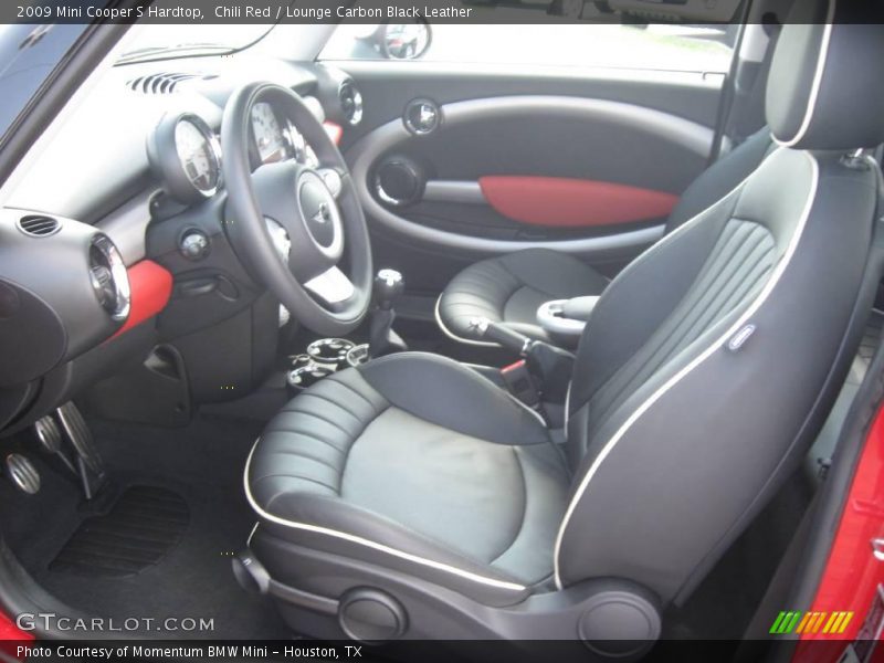  2009 Cooper S Hardtop Lounge Carbon Black Leather Interior