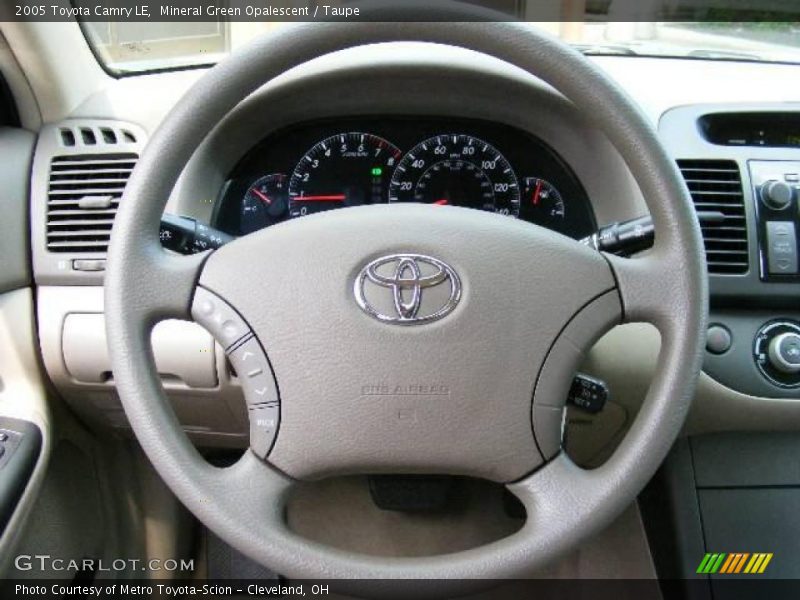 Mineral Green Opalescent / Taupe 2005 Toyota Camry LE