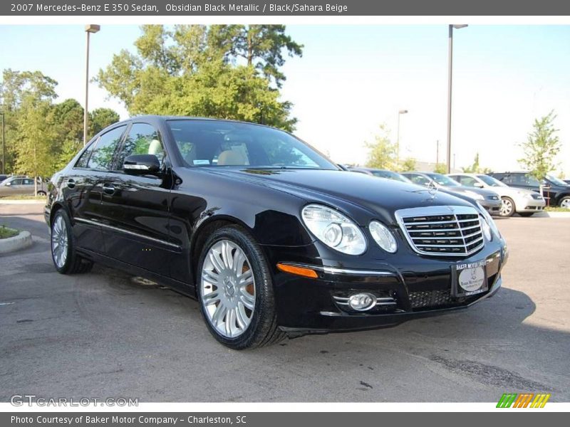 Obsidian Black Metallic / Black/Sahara Beige 2007 Mercedes-Benz E 350 Sedan