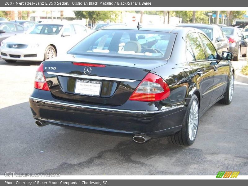 Obsidian Black Metallic / Black/Sahara Beige 2007 Mercedes-Benz E 350 Sedan