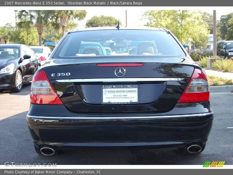 Obsidian Black Metallic / Black/Sahara Beige 2007 Mercedes-Benz E 350 Sedan