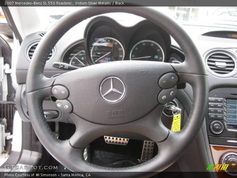 Iridium Silver Metallic / Black 2007 Mercedes-Benz SL 550 Roadster