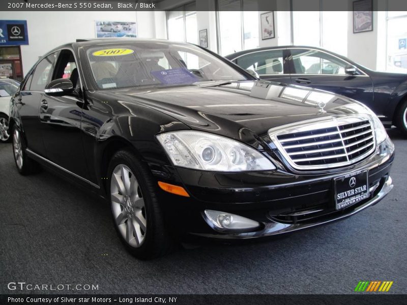 Black / Black 2007 Mercedes-Benz S 550 Sedan