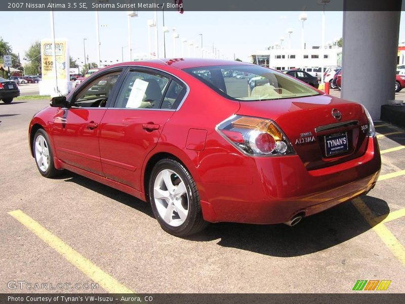 Sonoma Sunset Metallic / Blond 2007 Nissan Altima 3.5 SE