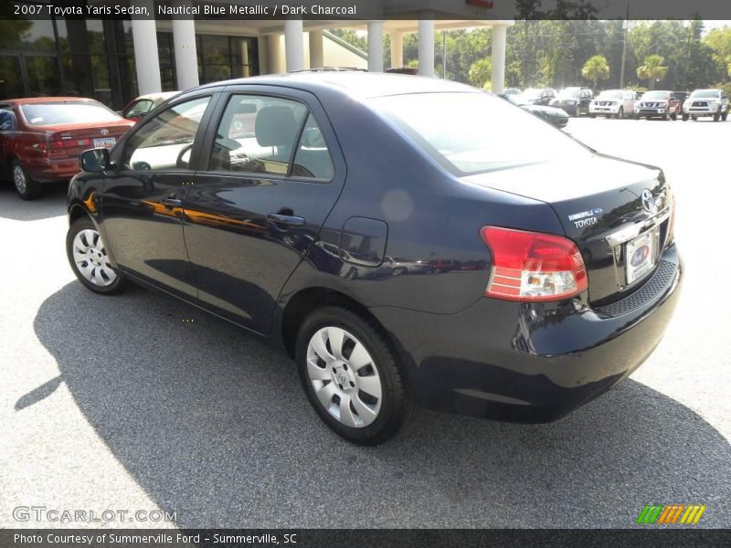 Nautical Blue Metallic / Dark Charcoal 2007 Toyota Yaris Sedan
